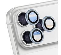 Protection d'Objectif Caméra pour iPhone 17 Pro Max avec Contour Renforcé Bleu clair