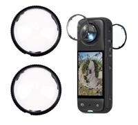 Protection d'objectif Compatible avec Insta360 X5 Lentille Ultra-Claire Antibuée PC Optique Anti-Rayures et Antichoc, Accessoires de Protection Caméra 360° Sport Action Résistant à la Poussière