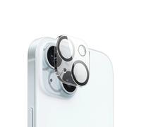 Crong Protection d'Objectif Caméra iPhone 15 / 15 Plus Lens Shield Antichoc Noir transparent