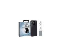 EIGER Protection d'objectif d'appareil photo en fibre de verre pour iPhone 12 Mini avec kit de nettoyage Noir