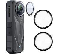 Protection d'objectif de qualité supérieure pour Insta360 X5 - Protection de lentille optique en verre trempé - Revêtement oléophobe amélioré - Dureté 10H - Transparent HD - Rotatif - Pour installer