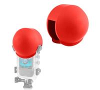 Protection d'objectif en silicone pour Insta360 X5 - Boîtier de plongée invisible - Capuchon de protection d'objectif - Accessoires (rouge)