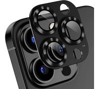 Protection D'objectif En Verre Trempé Compatible Iphone 14 Pro Et 14 Pro Max - Film Anti-Rayures Et Anti-Traces, Anneau Noir, Hd, Installation Facile
