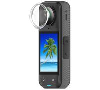 Protection d'objectif en verre trempé XiHAMA Premium pour Insta360X5 - Haute transparence, anti-rayures, compatible avec Insta360X5, argent