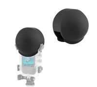 Protection d'objectif pour Insta360 ONE X3 - Boîtier de plongée invisible - Housse de protection en silicone - Accessoires de protection d'objectif (noir)
