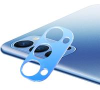 Protection D'objectif Pour Oppo Reno4 Pro 5g - Lot De 2 Anneaux Protecteurs En Alliage D'aluminium Ultra-Fins, Compatible Coque, Anti-Rayures Et Anti-Chocs, Revêtement Anti-Empreintes - Bleu