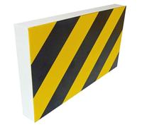 Protection droite en mousse 350x200mm - noir/jaune