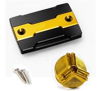 Protection Du Réservoir De Liquide De Frein Avant Et Du Bouchon De Remplissage D'huile Moteur Pour Moto Pour FZ6 ZF6N FZ6R FZ6S Pour FAZER RESPUNEKBAH(A set gold)