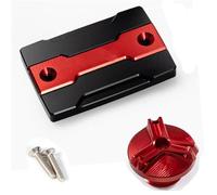 Protection Du Réservoir De Liquide De Frein Avant Et Du Bouchon De Remplissage D'huile Moteur Pour Moto Pour FZ6 ZF6N FZ6R FZ6S Pour FAZER RESPUNEKBAH(A set red)