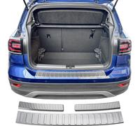 Protection du seuil de chargement en acier inoxydable, intérieur + extérieur mat, adaptée à VW T-Cross | C11 | année à partir de 2018>