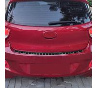 Protection du seuil de chargement Pare-chocs pour Hyundai i10 2016-2019 Feuilles en fibre de carbone en acier inoxydable