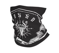 Protection du Visage Crânes de démons 6 Magie Mystique Satan Enfer Gothique Noir Respirant Écharpe Demi-Visage Élastique Echarpe Gaiter pour Jogging Course à Pied 26X30cm