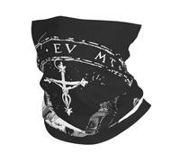 Protection du Visage Crânes de démons Magique Satan 6 Mystique Enfer Gothique Noir Multifonctionnel Bande de Cheveux Imprimé Balaclava pour Homme Yoga 26X30cm