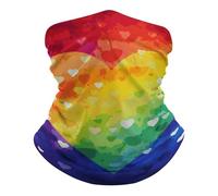 Protection du Visage Cœur d'amour Rainbow coloré Unisexe Bande de Cheveux Élastique Echarpe Gaiter pour Yoga Course à Pied 26X30cm