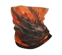 Protection du Visage Dragon Souffle De Feu Noir Sombre Echarpe Gaiter Anti-UV Respirant Tube Bandeaux pour Sports Moto Homme 25X50Cm