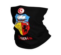 Protection du Visage Emblème National des Tunisiens De Tunis Ultra-Douce Écharpe Demi-Visage Imprimé Cache-Col pour Cyclisme Femme Adulte