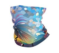 Protection du Visage Motifs Paysagers De Palmiers Echarpe Gaiter Étanche À La Poussière Ultra-Douce Décoration Faciale pour Randonnée Cyclisme Course À Pied 25X50Cm
