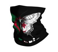 Protection du Visage Papillon Drôle Drapeau Algérien Echarpe Tête Pirate Respirant Bandeau Magique pour Yoga, Moto, Vélo