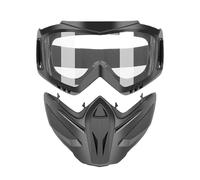 Protection du visage pour lunettes de protection - Protection du visage de sécurité PC - Coupe-vent - Protection du visage anti-UV - Casque tactique réglable pour moto et arbei
