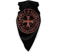 Protection du Visage Symbole des Templiers Écharpe Tube Ultra-Douce Écharpe Microfibre Décoration Faciale pour Extérieur, Randonnée, Course À Pied