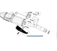 Protection échappement Akrapovic Visière Pièce rechange