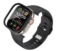 Protection Ecran & Bracelets pour Apple Watch Ultra 2 49 mm,Gel de Silice Bracelets,Ecran Tactile Sensible Protecteur D'écran en Alliage D'aluminium Compatible avec Apple Watch Series Ultra Ultra 2