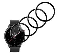 Protection écran Compatible avec Amazfit GTR 2e, [4 Pièces] Écran, Film Protecteur, 3D Full Coverage, Ultra Résistant, Dureté 9H, Sans HD Bulles