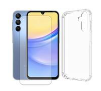 Protection écran & coque - Yuan Yuan - Samsung Galaxy A15 5G 6.5"" - Silicone transparent - Verre trempé 9H 0.26mm - Anti-chocs