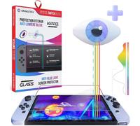 Protection écran Nintendo Switch OLED - Oniverse - Verre trempé 9H Anti-lumière Bleue - Film de protection Résistant Anti-rayures