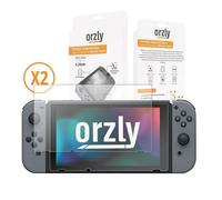 Protection Écran Pour Nintendo Switch En Verre Trempé Par Orzly - Pack De 2 Films - Premium Ultra Résistant En Verre Trempé - Revêtement Oléophobe 100% Transparent Pour Protéger L'écran 6.2 Pouces