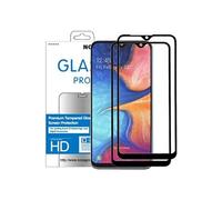NOVAGO compatible avec Samsung Galaxy A20E/ A202 / A40 -Pack de 2 films en verre trempé ultra résistant anti choc et anti explosion d'écran (Noir1)