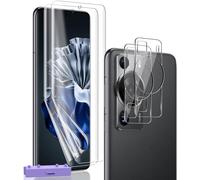 Protection Écran Tpu Huawei P60 Pro (2 Pcs) + Protecteurs Lentille Caméra Verre Trempé 9h (2 Pcs) - Ultra-Fin, Couverture Intégrale Bord-À-Bord, Anti-Rayures, Anti-Empreintes, Installation Facile