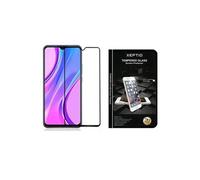 Protection écran vitre en verre trempé Full cover noir pour Xiaomi Redmi 9C / Redmi 9C NFC 4G - pochette XEPTIO