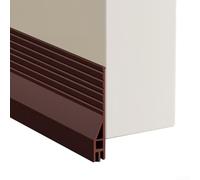 Protection efficace contre les intempéries avec butée de porte inférieure ondulée pour des solutions d'économie d'énergie (marron)