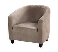 Protection élastique pour fauteuil Motif kaki | Peluche douce pour velours, motif renard argenté, toucher luxueux, ajustement élastique confortable, rafraîchit les vieilles