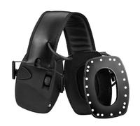 Protection électronique des oreilles de tir Casque anti-bruit électronique pliable pour casque de sport en plein air, noir