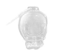 Protection en acrylique pour macaron passionnant avec porte-clés - Coque transparente pour figurine assise YhD614 (beige, 12 x 10 cm)