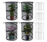 Protection en Maille pour - Filet de Protection à Ouverture Rapide | 4 Protections Pliables Anti-Insectes Et Oiseaux pour Myrtilles Légumes Fruits Fleurs