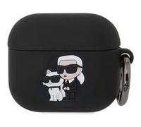 CG Mobile Coque pour AirPods 3 Karl Lagerfeld – antichoc souple avec anneau – Noir G