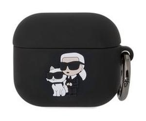 Protection en silicone Karl Lagerfeld NFT avec anneau pour Airpods 3 - Noire G