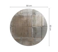 Protection En Verre Poêle Motif de Tôle Perforée Beige Ronde Semi-circulaire
