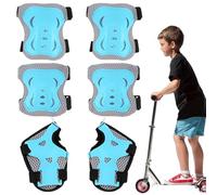 Protection Enfant Velo, genouillère Enfant, Ensemble de 6 pièces Protection Roller Enfant Fille, Kit de Protection pour Patins à roulettes vec Genouillères, Coudières et Protèges-Poignets 6 en 1