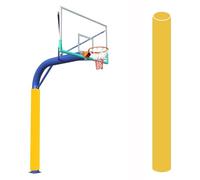 Protection Enveloppante pour Poteau De Basket-Ball Rond, Étanche Et Anti-Collision, Adaptée Aux Colonnes Rondes Intérieures Et Extérieures, Aux Poteaux D'Éclairage Et Aux Colonnes De sous-Sol (Jaune)