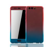 Protection Etui pour Huawei P10 Plus Full Housse Étui D'Écran Pare-Chocs Bleue