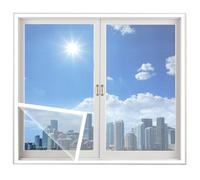 Protection Fenetre Chat de balcon 140x170cm moustiquaire pour fenêtre DIY Installation facile Gardez les insectes/insectes/mouches/moustiques à l'extérieur Blanc