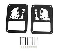 Protection Feu Arrière Aluminium Noir Compatibilité JK 2007 - 2017 - Résistant Anti - Corrosion, Installation Facile Sans Outils, Usage Véhicule 2 - 4 Portes