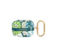 Guess Coque pour AirPods Pro Flowers avec anneau multicolore - Blue Garden