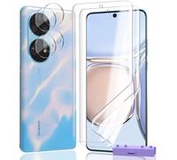 Protection For Huawei P50 Pro Screen Protector, Flexible Tpu Film 2 Pieces + Huawei P50 Pro Tempered Glass Lens Protector 2 Pieces \ Anti-Scratch Easy To Install