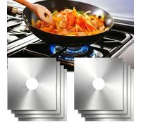 Protection Gazinière Réutilisable 5 Trous, Plaque de Cuisson Gaz Universel | Protection d'Ecran Feuilles de Cuisson à Gaz,Fibre de Verre Protège Plaque ,aux Hautes températures