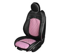 Protection ImperméAble Cuir Housse De Siège De Voiture Coussin Pour MINI Pour Cooper Pour R50 R52 R53 R55 R56 R57 R58 R59 2022 - 2020 Couverture Couvre Sieges(Black pink)